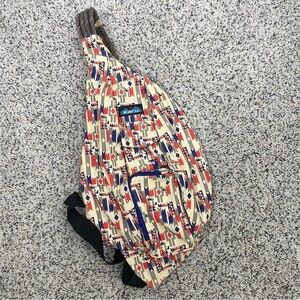Kavu Original Rope Bag Sling Pack Mesa Print Adjustable Shoulder Strap Climbing